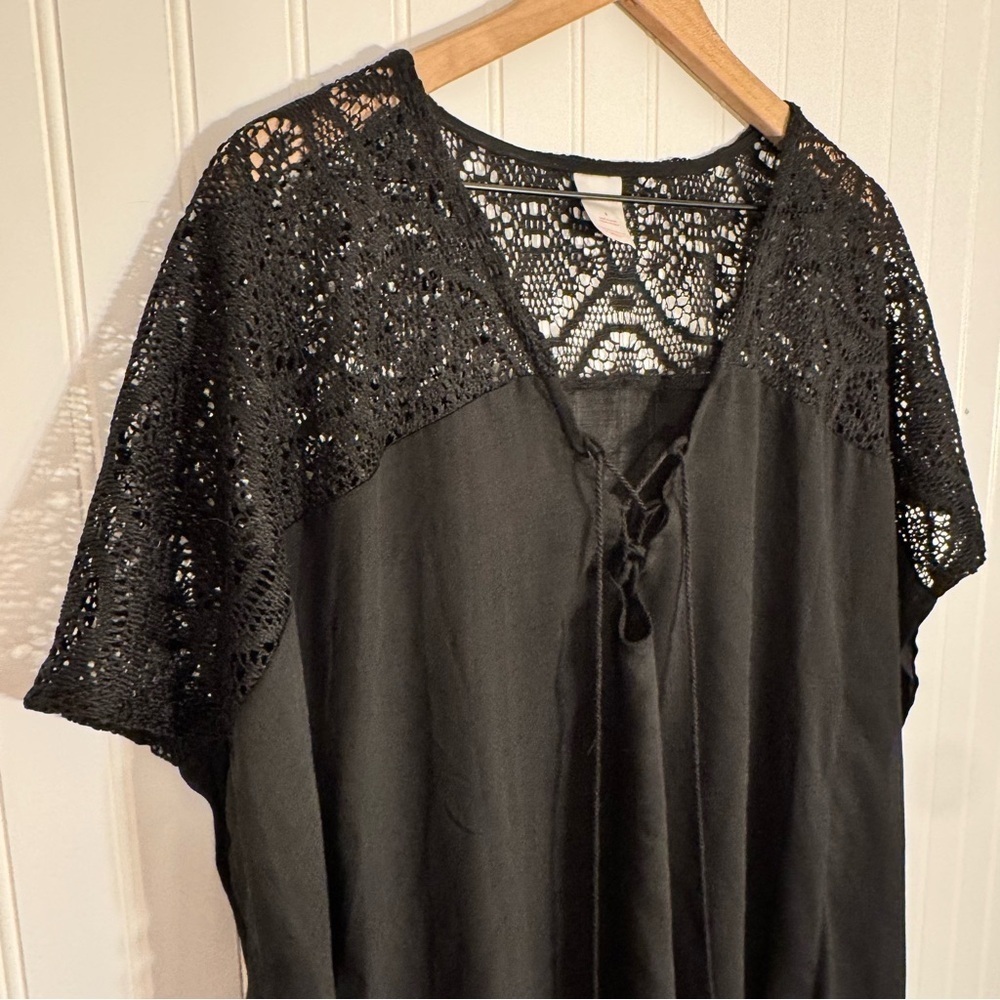 Merona Women’s Black Lace Swimsuit Cover-Up Size Small - Picture 2 of 11